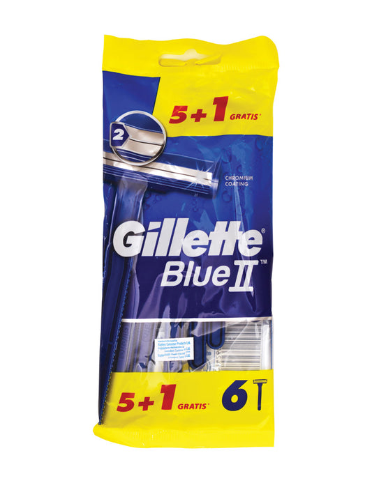 GILLETE Razor Blue II Plus Pouche, 5+1