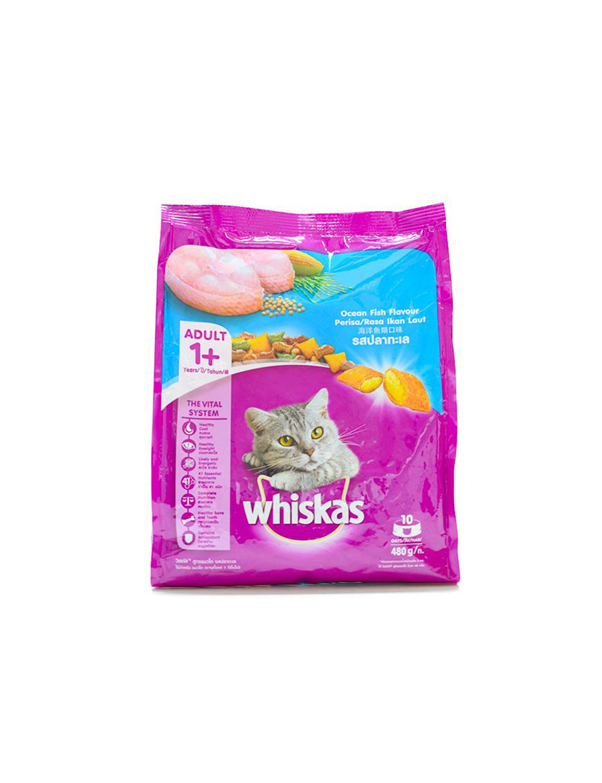 WHISKAS Adult Ocean Fish, 480g