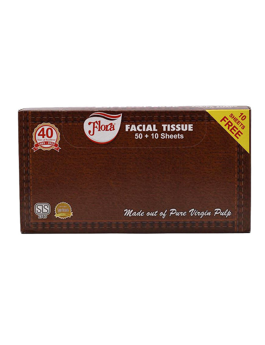 FLORA Facial Tissues 2ply, 50s