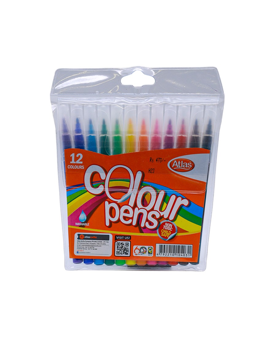 ATLAS Colour Pen Wallets, 12 Colour