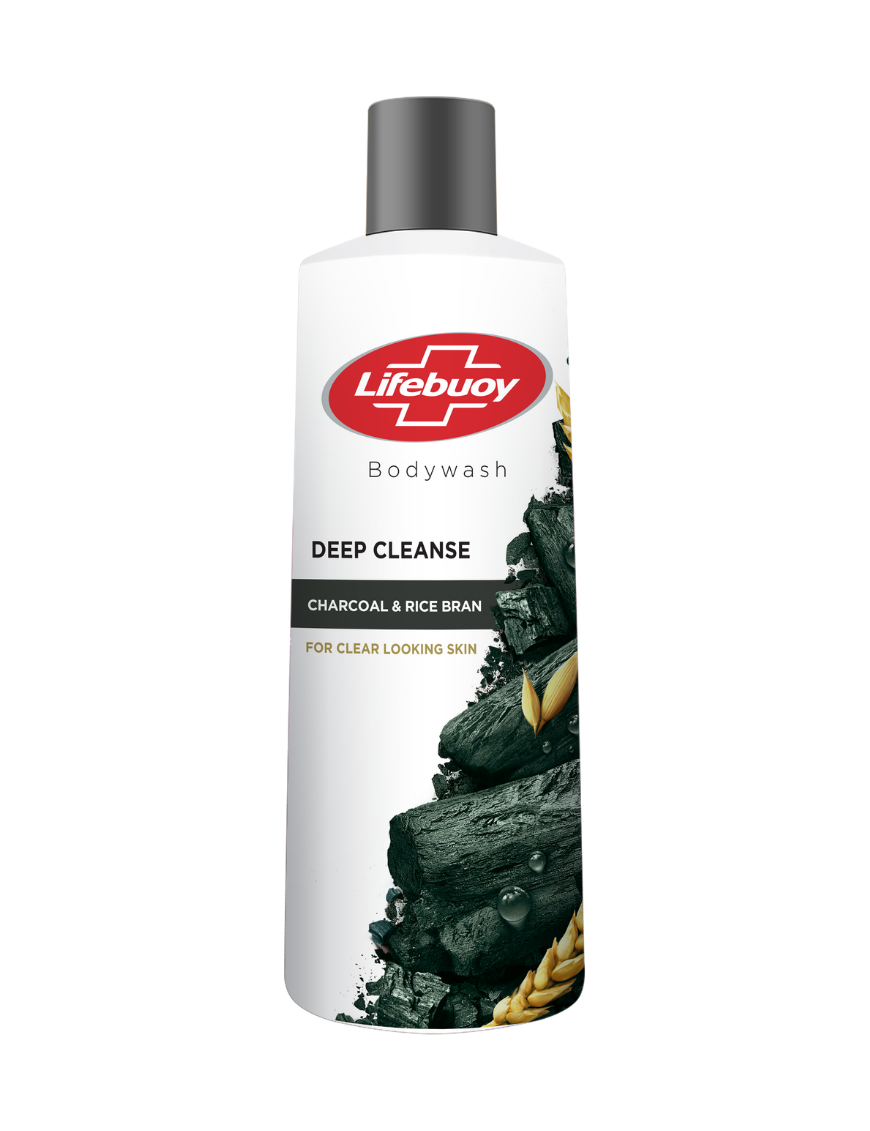 Lifebuoy Charcoal & Rice bran Body Wash, 240ml
