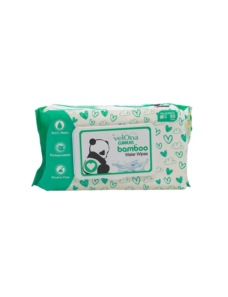 VELONA CUDDLES Bamboo Wipes, 80pcs