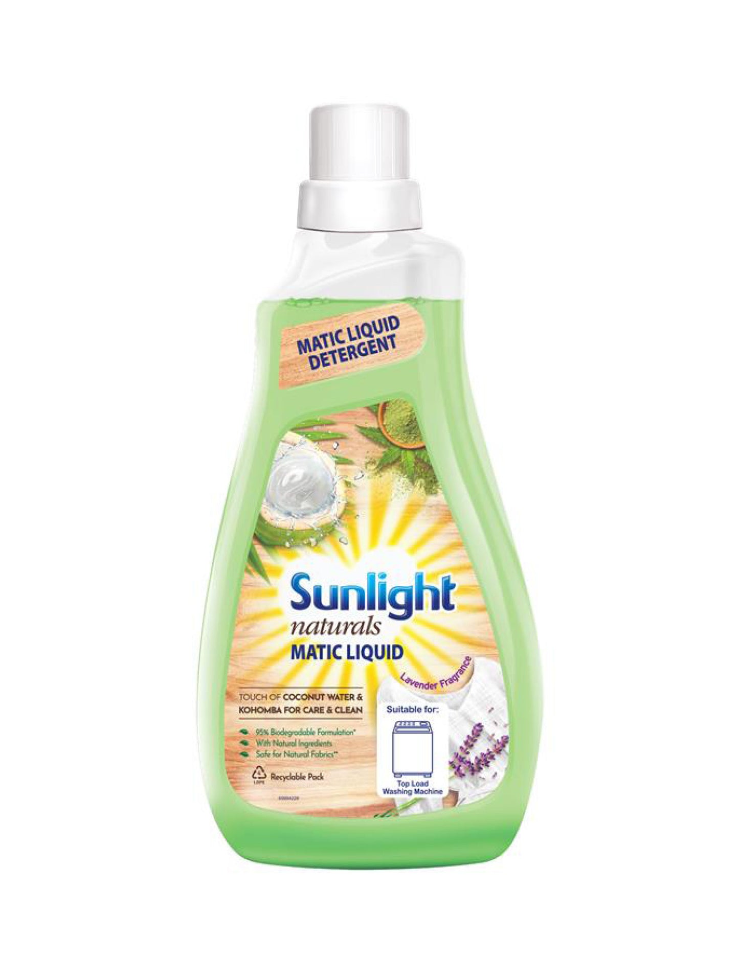 Sunlight Naturals Matic Detergent Liquid, 1L