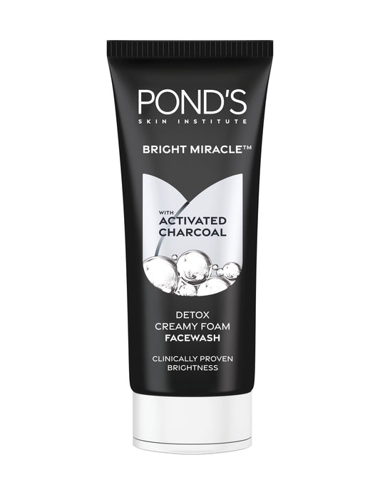 Pond's Bright Miracle Detox Creamy Foam Face Wash, 50g