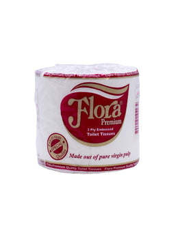 FLORA Premium Toilet Paper, 3ply, Single