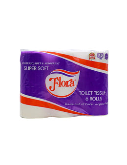 FLORA Toilet Rolls 2ply 6 Pack, 133g