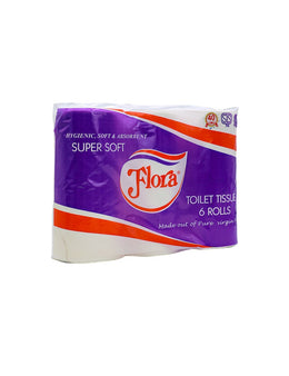 FLORA Toilet Rolls 2ply 6 Pack, 133g