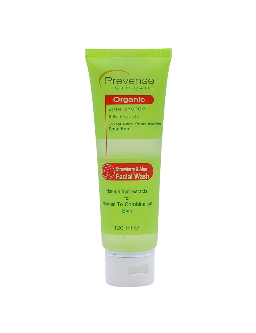 PREVENSE Facial Wash Strawberry & Aloe, 120ml