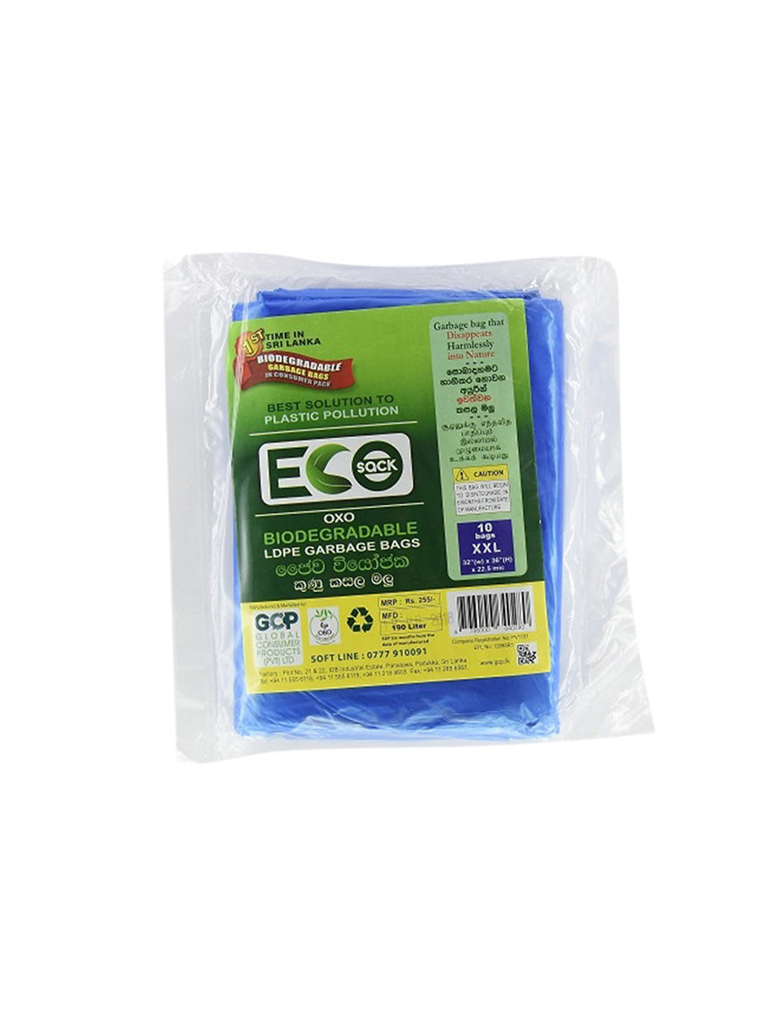 ECO SACK XXL Black 32*36 LDPE, 10's