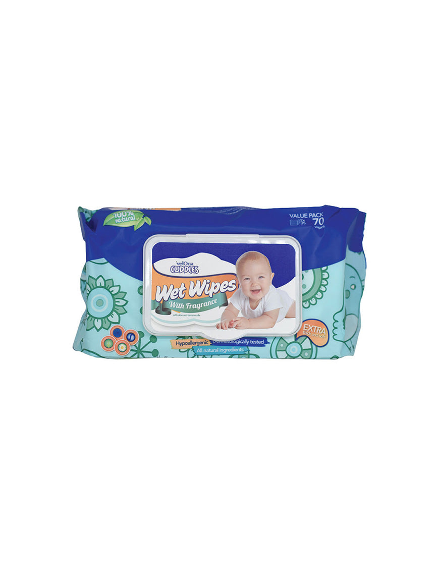 VELONA CUDDLES Wet Wipes, 70PCS