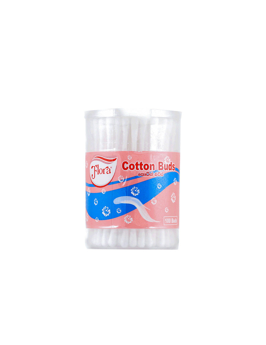 FLORA Cotton Buds Plain Cap Design Pack, 100's