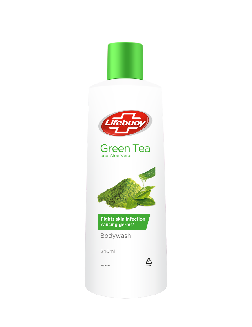Lifebuoy Green Tea & Aloe Vera Body Wash, 240ml