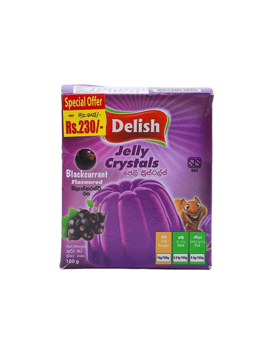 DELISH Jelly Crystal Black Currant, 100g