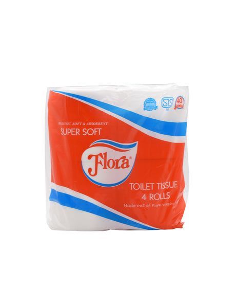 FLORA Toilet Rolls 2ply 4 pack, 133g