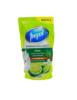 TEEPOL Dishwash Lime refill pack, 500ml