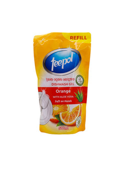 TEEPOL Dishwash Orange Refill Pack, 500ml