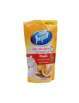 TEEPOL Dishwash Orange Refill Pack, 500ml