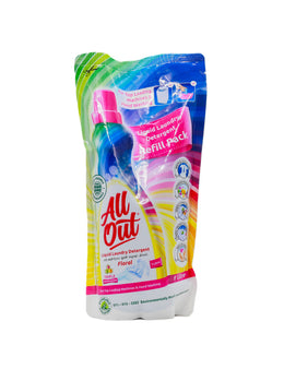 ALL OUT Liquid Laundry Detergent Refill Pack T/Load, 1L