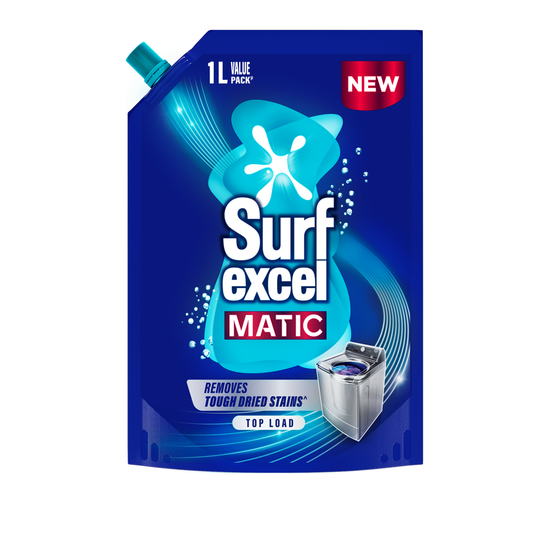 Surf Excel Matic Top Load Liquid Detergent Refill Pouch, 1L