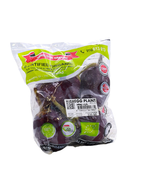 THREE STAR ORGANIC Eggplant, 250g